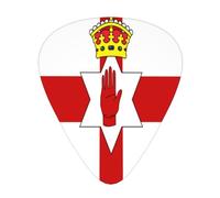 Bandiera dell'Irlanda del Nord, confezione da 12 plettri per chitarra, 4 pezzi in ciascuna delle 3 misure, adatti per una vasta gamma di strumenti a corda