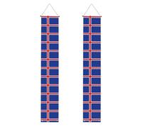 Bandiera dell'Islanda Laurea Portico Banner Appeso Decorazioni Cartello Riutilizzabile College Feste Cerimonie Porta d'ingresso