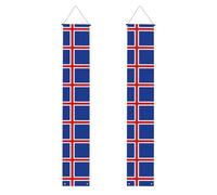 Bandiera dell'Islanda Striscioni decorative stampate - banner per eventi di festa, adatti per interni ed esterni da appendere