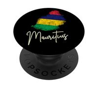 Bandiera dell'isola di Mauritius souvenir Oceano Indiano PopSockets PopGrip Adesivo