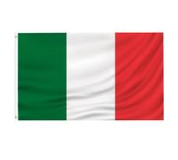 Bandiera dell'Italia, 90 x 150 cm, con occhielli in ottone, per interni ed esterni, resistente alle intemperie e 100% poliestere, ideale per tutti gli amanti delle bandiere
