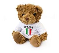 Bandiera dell'ITALIA - Adorabile adorabile orsacchiotto marrone morbido - Regalo