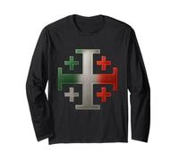 Bandiera dell'Italia e Croce di Gerusalemme - Bandiera Maglia a Manica