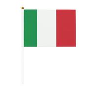 Bandiera dell'Italia stampata con bandiere palmari, 14 x 20,8 cm, confezione da 10