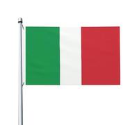Bandiera dell'Italia stampata per feste all'aperto (91,4 x 152,4 cm) - ideale per giardino, cortile e decorazioni natalizie