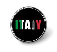 Bandiera dell'Italia, Torre Pendente di Pisa, Spilla Rotonda, Spilla Smaltata, Distintivi da Bavero, Gioielli, Decorazione per Zaino, Cappelli