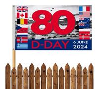 Bandiera dello sbarco in Normandia, bandiera commemorativa del D-Day - Bandiera commemorativa per esterni 5FTx3FT - Bandiera da giardino, bandiera commemorativa per esterni, bandiera per