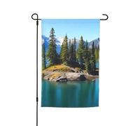 Bandiera dello spirito dell'isola nel lago per esterni, 30,5 x 45,7 cm, stampa su entrambi i lati, bandiera da giardino per esterni, bandiera per vacanze con occhielli, bandiera per casa, cortile, per
