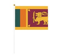 Bandiera dello Sri Lanka, confezione da 6 e 10 bandiere palmari, striscioni su bastone, piccole bandiere per sfilate, feste, bar, compleanni