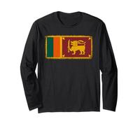 Bandiera dello Sri Lanka per uomini, donne, bambini Maglia a Manica