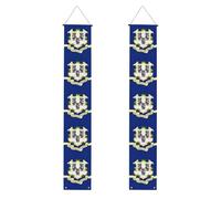 Bandiera dello Stato del Connecticut, striscioni decorativi da appendere per interni ed esterni, per feste e celebrazioni