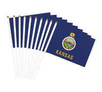 Bandiera dello stato del Kansas con stampa, leggera, per feste, eventi, anniversari, decorazioni per varie occasioni