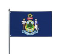 Bandiera dello stato del Maine Stampe bandiere decorative per esterni 0,9 x 1,5 m leggere e belle adatte per cortili all'aperto e celebrazioni di festival.