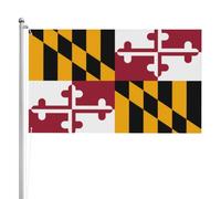Bandiera dello Stato del Maryland 90 x 1,5 m double face decorazione | Striscione resistente a tre strati in poliestere per giardino, patio, portico, esposizione resistente allo sbiadimento