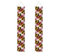 Bandiera dello Stato del Maryland, striscioni decorativi da appendere per interni ed esterni, per feste e celebrazioni