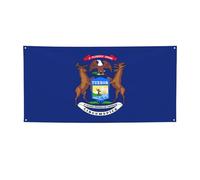 Bandiera dello Stato del Michigan con stampa versatile, decorazione per feste, Ringraziamento e compleanno, per tutte le occasioni