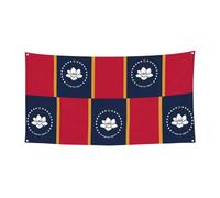 Bandiera dello stato del Mississippi, striscione per feste di Halloween, decorazione da esterno per recinzione, portico, giardino, vacanze, decorazione da appendere