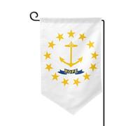 Bandiera dello stato del Rhode Island, bandiera di benvenuto, decorazione per esterni, per tutte le stagioni, da giardino, patio, 30,5 x 45,7 cm, forme multiple