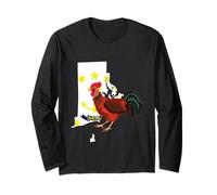 Bandiera dello stato del Rhode Island Hope Red Rooster Maglia a Manica