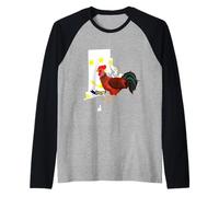 Bandiera dello stato del Rhode Island Hope Red Rooster Maglia con Maniche Raglan