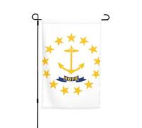 Bandiera dello stato del Rhode Island, stampa resistente allo sbiadimento, bandiere da giardino per tutte le stagioni, decorazione per cortile esterno per portici
