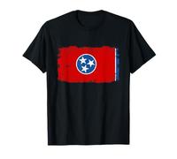 Bandiera dello stato del Tennessee, stile vintage, effetto invecchiato Maglietta