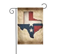 Bandiera dello stato del Texas con due stelle bianche stampate bandiera da cortile per feste, bandiere invernali all'aperto e striscione da cortile per veranda, prato, giardino decorazioni natalizie