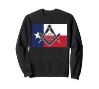 Bandiera dello Stato del Texas massonica Quadrata e Bussola Massone Felpa