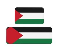 Bandiera dello Stato della Palestina Set di tappetini ammortizzanti (2 pezzi) - un buon aiuto per stare in piedi in cucina e antiscivolo in bagno