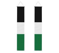 Bandiera dello Stato della Palestina Stampa Welcome Hanging Banner, Bandiere Verticali Partito Portico Segno, per Interni ed Esterni, 180 x 30,5 cm