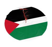 Bandiera dello Stato della Palestina stampata 91,4 cm gonna per albero di Natale in peluche, decorazione festiva, migliora l'atmosfera di Natale e Capodanno