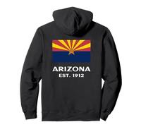 Bandiera dello stato dell'Arizona fondata nel 1912 nello stato del Grand Canyon Felpa con Cappuccio