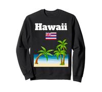 Bandiera dello Stato delle Hawaii Tropicale Spiaggia Palma Souvenir Felpa