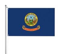 Bandiera dello stato dell'Idaho, bandiera bifacciale, 0,9 x 1,5 m, bandiera per esterni a tre strati, bandiera da giardino in poliestere