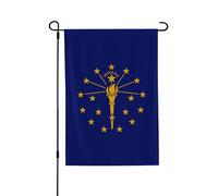 Bandiera dello stato dell'Indiana. Adatta per uso interno ed esterno, perfetta per casa, giardino, eventi e manifestazioni patriottiche.