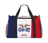 Bandiera dello stato dell'Iowa È una borsa da viaggio a tracolla portatile con grande capacità e multifunzione, un must per i viaggi all'aperto