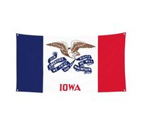 Bandiera dello Stato dell'Iowa Stampa Banner Festa di Halloween, Decorazione per Cortile Esterno Per Recinzione Portico Giardino Vacanze Decorazione Da Appendere