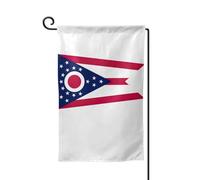 Bandiera dello stato dell'Ohio stampa bandiere di benvenuto da cortile decorazione esterna per tutte le stagioni bandiera da giardino patio 30,5 x 45,7 cm diverse forme