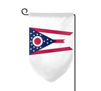 Bandiera dello stato dell'Ohio stampa bandiere di benvenuto da cortile decorazione esterna per tutte le stagioni bandiera da giardino patio 30,5 x 45,7 cm diverse forme
