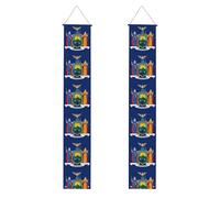 Bandiera dello Stato di New York stampa decorazioni di laurea 2025 Banner, segno di portico di laurea classe del 2025 Congratulazioni Grad Banner