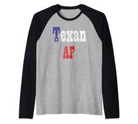 Bandiera dello Stato in difficoltà I Love Texan AF - I Stand with Texas Maglia con Maniche Raglan