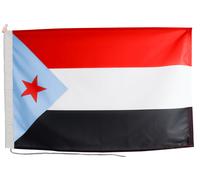 Bandiera dello Yemen del Sud dal 1967 al 1990 con corda e levetta - fatta a...
