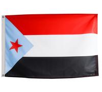 Bandiera dello Yemen del Sud dal 1967 al 1990 con occhielli - fatta a mano...