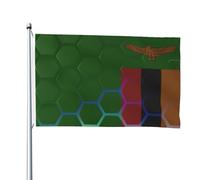 Bandiera Dello Zambia Garden Flag Durevole Bandiere Da Giardino Con 2 Occhielli Bandiera Da Cortile Per Interni Fattoria All'Aperto 90X150 Cm