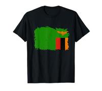 Bandiera dello Zambia Heritage Zambia Radici Vintage Zambia Orgoglio Maglietta
