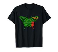 Bandiera dello Zambia Orgoglio Zambia Radici Zambia Farfalla Zambia Maglietta