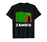 Bandiera dello Zambia Radici dello Zambia Vintage Zambia Pride Heritage Maglietta