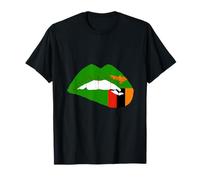 Bandiera dello Zambia Radici Zambia Labbro Zambia Orgoglio Zambia Maglietta