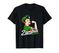 Bandiera dello Zambia Zambia Mamma Zambia Radici Zambia Orgoglio Maglietta