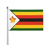 Bandiera dello Zimbabwe con stampa su entrambi i lati, 9 x 1,5 m, adatta per uso interno ed esterno, festività/evento/decorazione della casa (poleless)